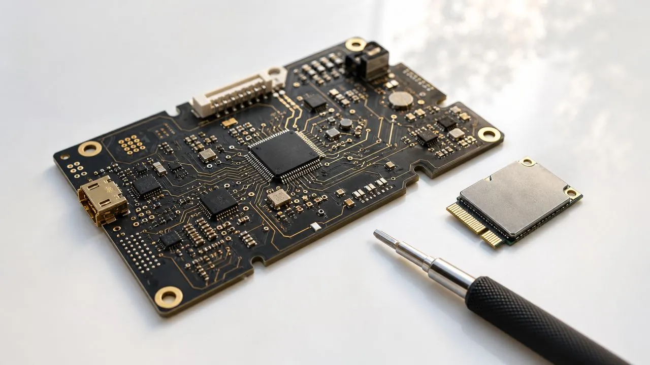 Circuit board with LTE module